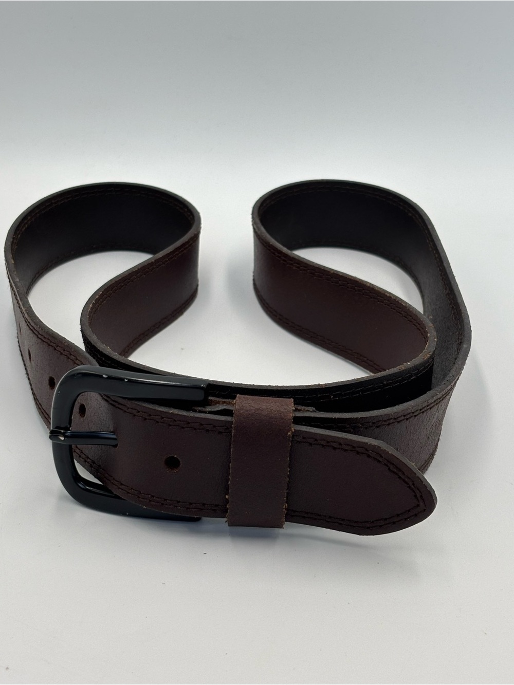 Dickies Casual Bridle Brown W Black Hardware Leather Work Belt Men's Size 44/110
